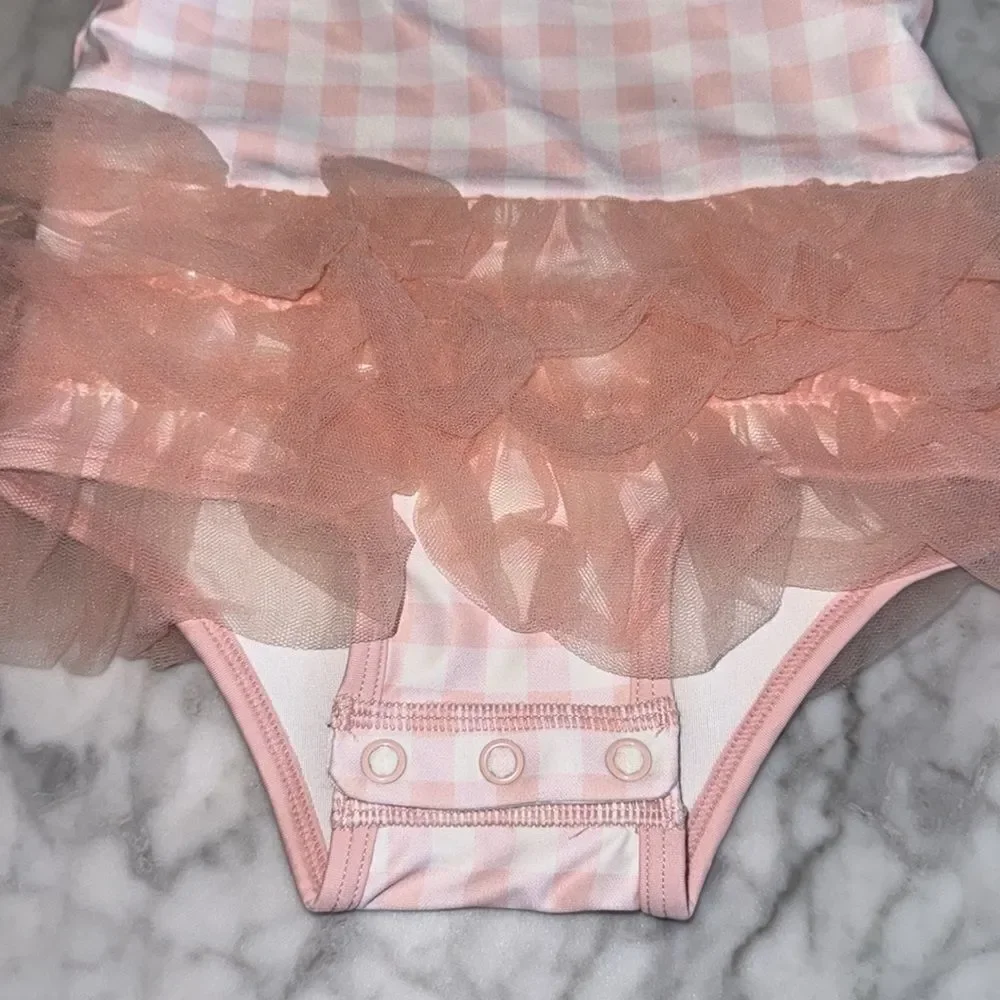 Tucker & Tate, Adorable 1 pc BS, 12 Months, Light pink & white, Worn Once